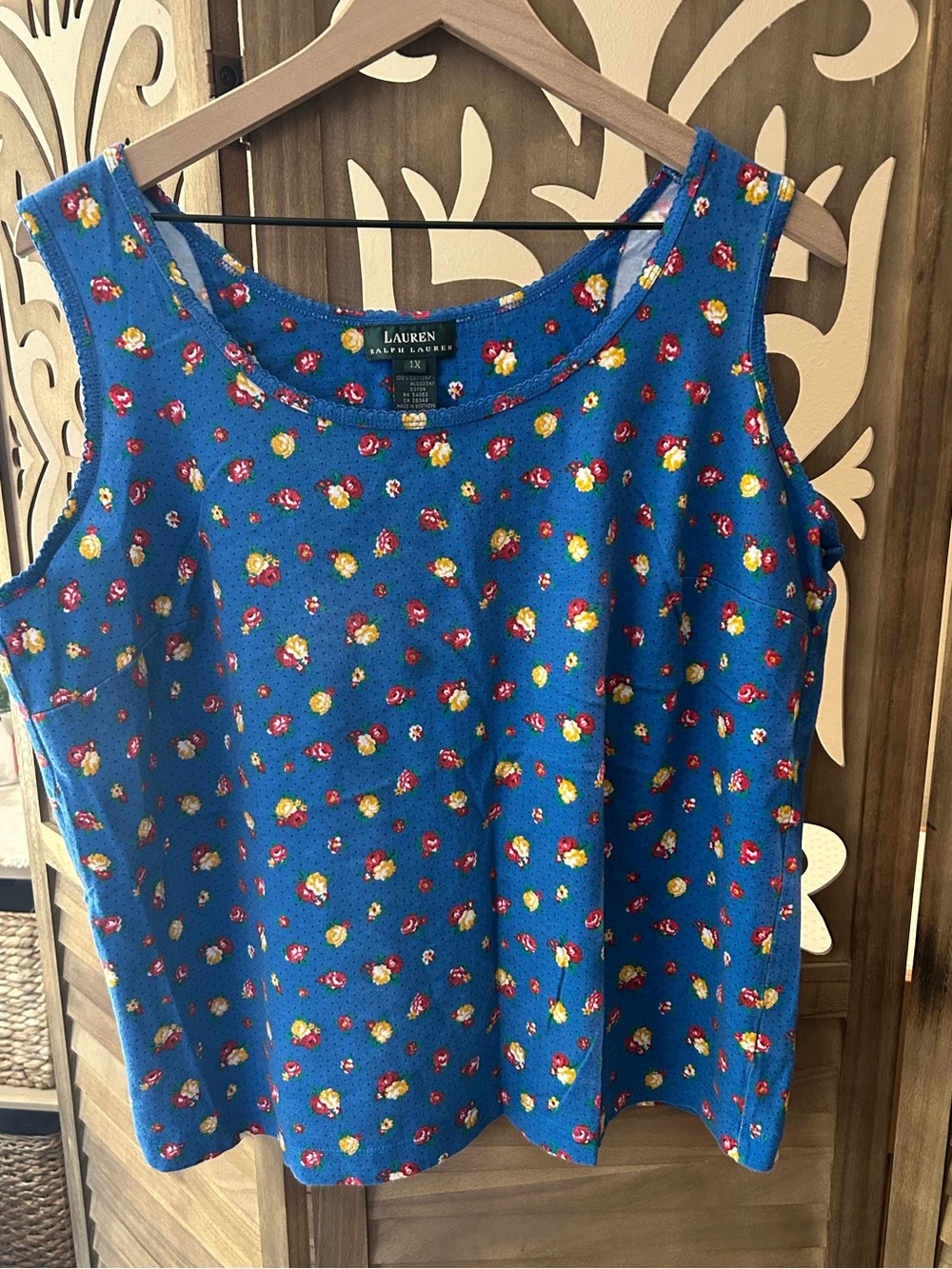 Vintage Lauren Ralph Lauren 90’s Style Floral Polka Dot Tank Top